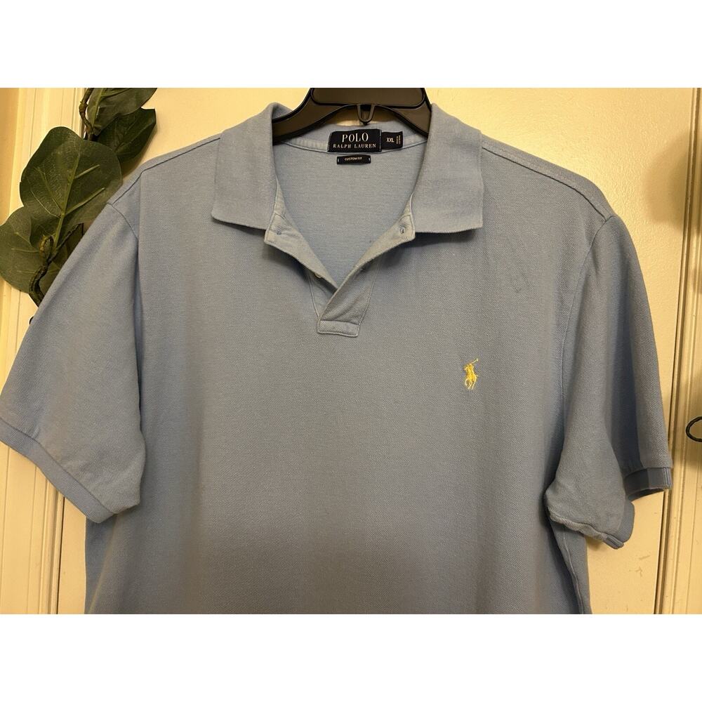 Polo Ralph Lauren~MENS Classic Short Sleeve Shirt Collared~Preppy~XXL~Logo blue - Picture 5 of 13